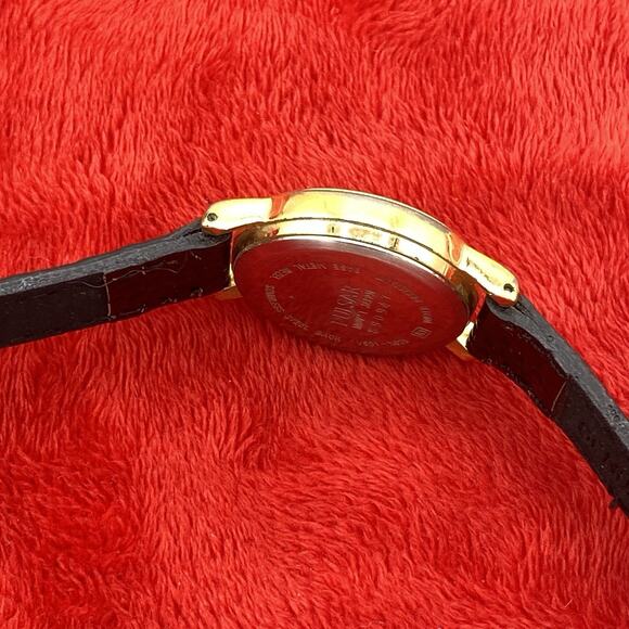 Vintage Pulsar Watch Women 24mm Gold Tone V501-X058 Leather Band Needs Battery - Picture 12 of 14